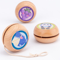 Wooden cartoon yo-yo for children primary school students swing fingers yoyo ball Yo-yo baby nostalgic childrens toys