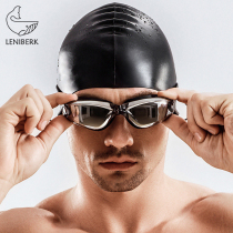 Swimming glasses myopia waterproof anti-fog HD men and women professional racing big frame adult electroplating swimming glasses equipment set