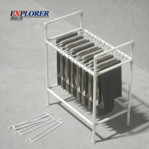 Pants storage rack Floor-standing multi-functional removable incognito pants rack Household cloakroom wardrobe special hanger artifact