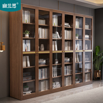 Urans New Chinese Solid Wood Combined Floor Bookroom Household Light Luxury Gate Storage Locker