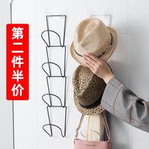 Cap accommodating theorist home creative door rear hung hat holder topackage bag finishing rack bedroom wall free of punch
