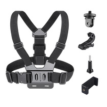 Action camera shoulder chest belt mobile phone word clip long screw J-seat 1 4 screw adapter 5-in-1 set
