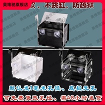 White black acrylic aquarium isolation box small fish fry breeding incubator isolation net gas lift turtle seedlings