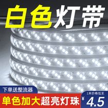 led light strip household outdoor waterproof super bright white light with outdoor exterior wall construction site tunnel lighting 220V