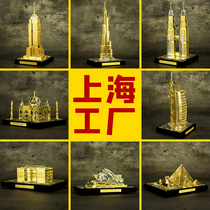 World landmark architectural ornaments Empire State Building Memorial Gifts Creative Crystal House Model Making Customized