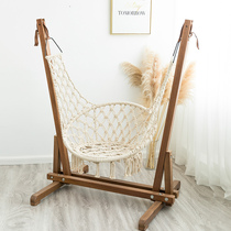 Balcony Autumn Thousands Single Chair Solid Wood Rocking Chair Patio Garden Garden Swing Autumn Thousands Yard of Embalming Wood Domestic Swing Chair