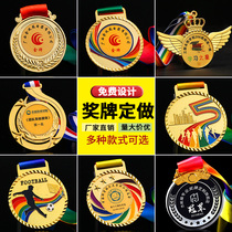  Round medal listing custom-made childrens student kindergarten medal Sports games commemorative medal prize