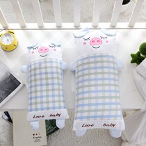 Pig baby 0-1 year old bamboo fiber breathable sweat-absorbing pillow children 3-6 years old kindergarten childrens pillow baby Summer cool pillow