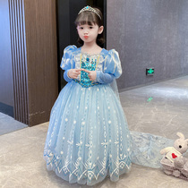 Princess Esha Princess Dresses Girl Ice And Snow Love Sand New Aisha Dress Dresses Autumn Winter Style Clothes Girl Children Spring Dress New