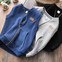 Boy vest spring and autumn childrens clothing 2021 new foreign style autumn boys warm wild casual handsome