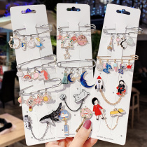 Brooch Ma Jiaqi with cute Japanese waistline changed small pin fixed clothes trousers waist waist artifact accessories women