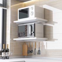 Punch-free kitchen shelf wall-mounted partition microwave oven rack oven seasoning shelf Wall multi-layer storage artifact
