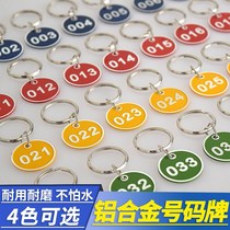 Take the meal number number tag table company card unit digital Hotel counter seat number plate number iron circle Mulberry