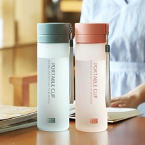 Water cup large-capacity sports frosted plastic space kettle female middle school students simple portable transparent anti-drop cup men