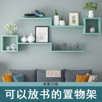 Wall shelf bookshelf restaurant dining table wall bookshelf non-perforated wall Wall Wall decoration background wall cabinet