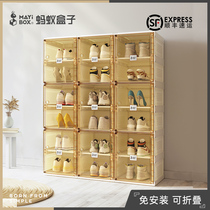 Ant box household shoe shelf simple door dust shoe cabinet New 2021 explosion indoor shoe box storage