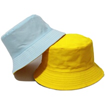 Double-sided fishermans hat custom embroidered logo printing hat men and women professional custom-made childrens small yellow hat sunshade cap hat