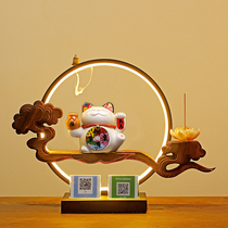 New shop opens gifts lucky cat Bluetooth QR code creative fragrance piggy bank cashier practical ornaments