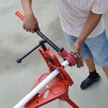 Manual wire setting Machine 4 minutes-1 2 inch pipe hinge plate galvanized pipe tapping machine tap plate plastic pipe sleeve