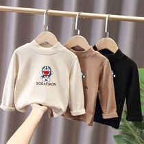 Autumn and winter models of base shirt boys and girls half high collar warm inner wear small childrens baby derrong childrens coat tide