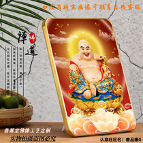 Custom Buddha and Bodhisattva portrait Maitreya Bodhisattva portrait Buddha statue hanging painting Pure land Maitreya Buddha rounded craft table