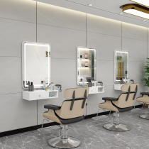 Net red wall-mounted cosmetic mirror beauty salon mirror barber shop hair salon special with light mirror table perming hair cutting mirror