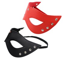 Mystery sexy leather Fox eye rivet mask nightclub mask SM flirting accessories for men and women
