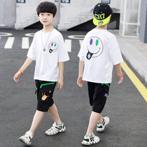 Boy Clothing Boy Suit Summer Dress 2022 New CUHK Child Children Summer Thin sports T-shirt shorts Mens boomers