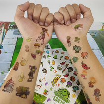 Plants vs. Zombies 2 tattoo stickers children cartoon cute peas boys and girls 6 years old educational waterproof sticker toy