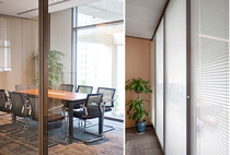 Senlin double glass bright frame partition system square price aluminum alloy glass partition