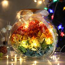 Wish bottle Thousand paper crane origami New Year Glass bottle bottle storage blessing five-pointed star bottle Drift bottle Lucky bottle