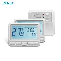 Pearl wireless programmable thermostat battery-powered two-way temperature control water floor heating plumbing wall-mounted stove