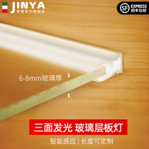 LED glass laminate light 8mm wine cabinet partition light slot Luminous Line light plywood bookcase light induction light strip