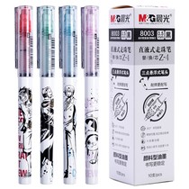 Morning light stationery animation one piece king joint gel pen 20th anniversary edition one piece straight liquid ball pen black water pen 0 5mm full needle tube student exam replaceable refill