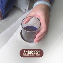 Tuyoule home inflatable bed back bed lazy bed thickened lunch break folding double air cushion bed single simple bed