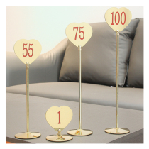 Show Stainless Steel Bench Sign Loving Wedding Table Card Minimalist Seat Card clips Golden Billboard Wedding Table Name Film nipping year