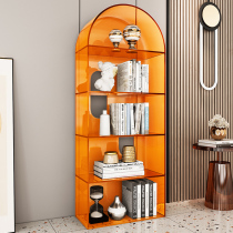 Nordic acrylic arched bookshelf shelves Living room Creative light extravagant and floor multilayer close to wall combined grid bookcase