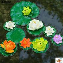 Chengsen simulation lotus leaf pool floating duckweed fish tank landscaping decoration plastic props water lily for Buddha lotus flower fake water
