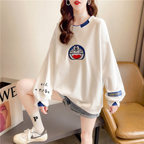 Gestational Maternity Dress Winter Clothing Blouse Undershirt Autumn Winter sweatshirt with long t-shirt winter plus suede warm up for spring clothing