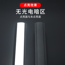 led linear lamp aluminum alloy lamp slot aluminum groove black linear lamp line light bar embedded concealed light with card slot