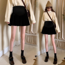 Pregnant women skirt autumn winter tide mother fashion pleated A- line dress autumn winter belly pregnant women skirt autumn winter dress