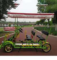 New luxury four-wheel row bicycle double quadruple seat single row double row multi-person foot sightseeing taxi