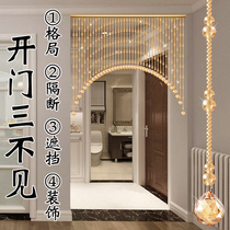 Crystal gourd bead curtain home Guest restaurant shade decorative curtain toilet aisle bedroom door curtain non-perforated hanging curtain