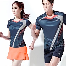 New badminton set mens and womens short sleeve quick-dry couples sportswear table tennis tennis clothing team uniforms