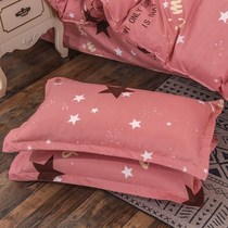 Thickened cotton pillowcases a pair of 48cm74 cotton pillowcase large household summer pillow scalp children