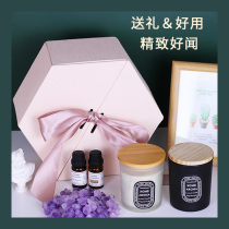 Special Christmas scented candle gift box to help the sleeping room home lasting birthday gift with hand gift gift couple fragrance