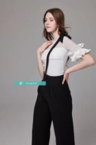 LP dance suit Morden dance practice suit jacket female spring and summer new one-piece blouse national standard dance suit Latin dance practice suit