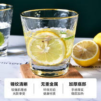 Japanese-style hammer pattern Phnom Penh glass household drinking water cup Female ins style simple juice cup Coffee cup milk tea cup