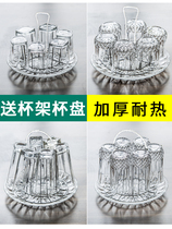  Glass Household water cup Living room with handle Heat-resistant tea cup set Beer cup Transparent drinking cup Milk cup