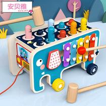 Young children playing Gopher toys baby knocks 0 smash 1 2 years old and a half 3 children boys and girls baby early education benefit intelligence